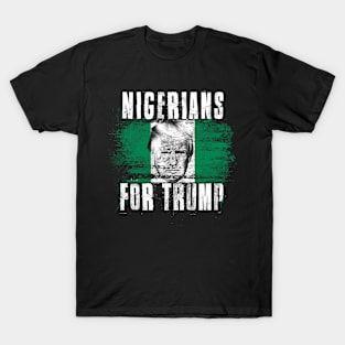 Nigerians For Trump - Trump 2020 Patriotic Flag T-Shirt